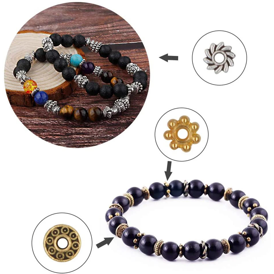 Metal Rhinestone Rondelle Spacer Beads – DIY Jewelry Making