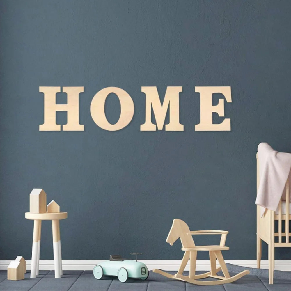 30cm Unfinished Wooden Letters – Blank Paintable DIY Wood Craft