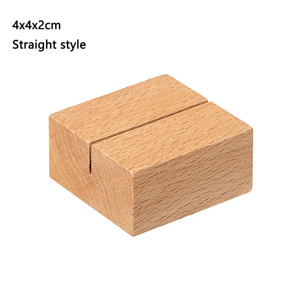 Wooden Stump Card Holder – Table Number & Photo Stand