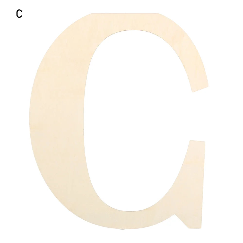 30cm Unfinished Wooden Letters – Blank Paintable DIY Wood Craft