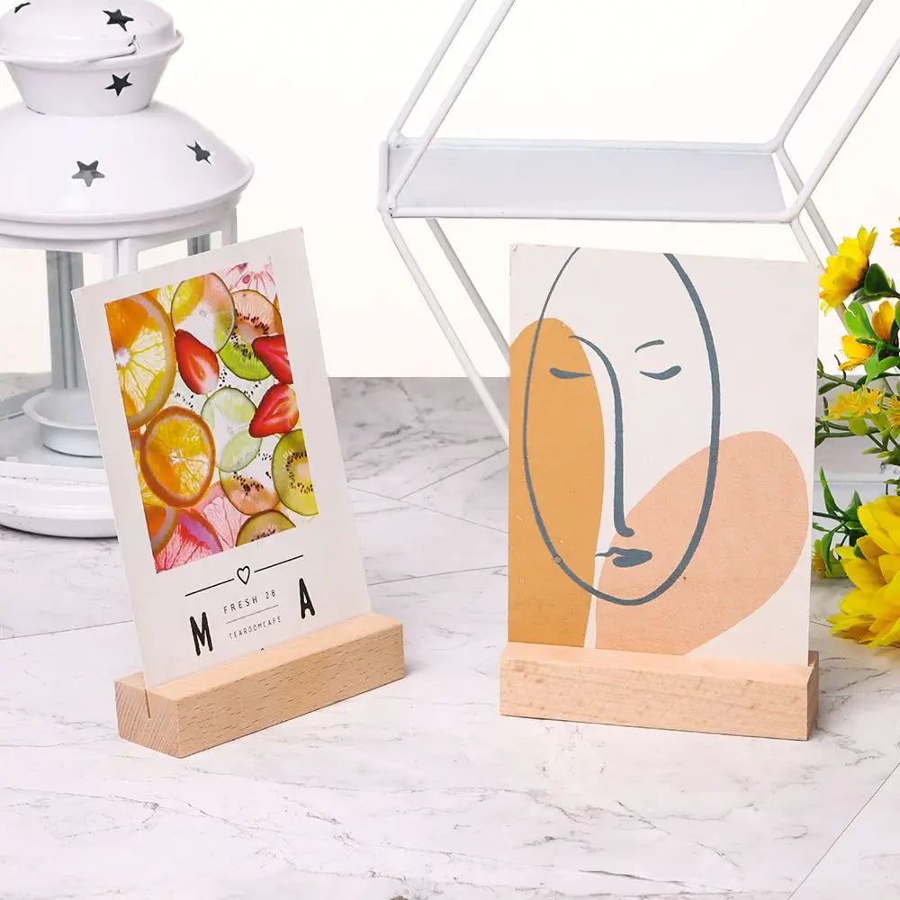 Wooden Stump Card Holder – Table Number & Photo Stand