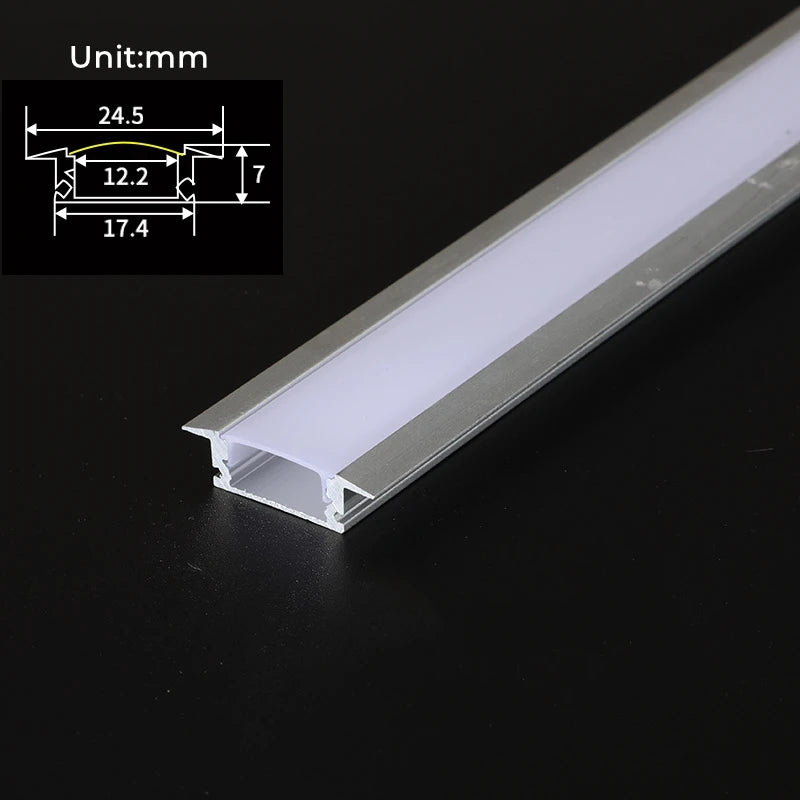 Recessed LED Aluminum Channel Profile V/U/YW Shape – 0.5m & 1m