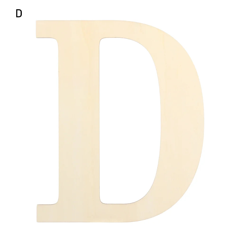 30cm Unfinished Wooden Letters – Blank Paintable DIY Wood Craft