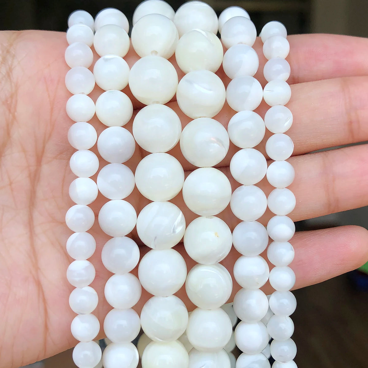 Shell Pearl Beads 15 Colors Round Spacer Beads for DIY Jewelry