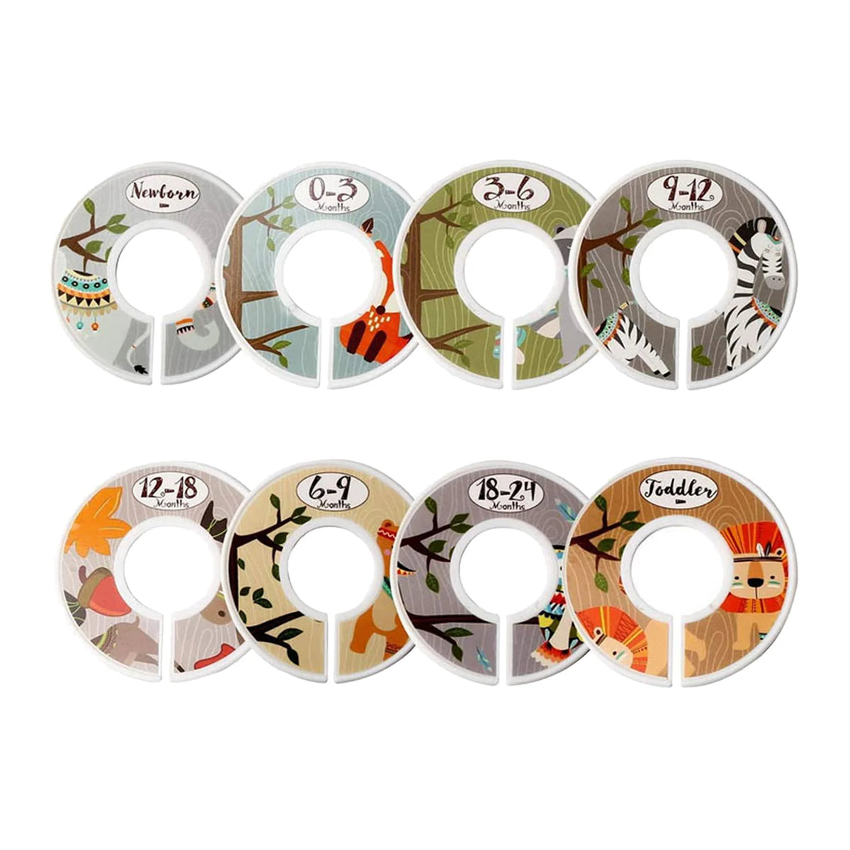 Baby & Kids Clothes Hanger Size Divider Rings – Plastic Tags