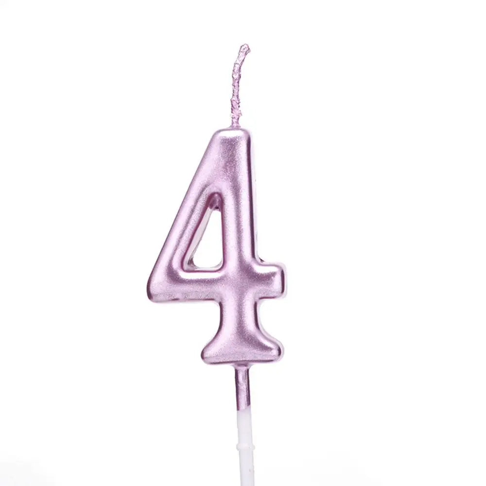 Silver Number Birthday Candle – Cake & Cupcake Topper