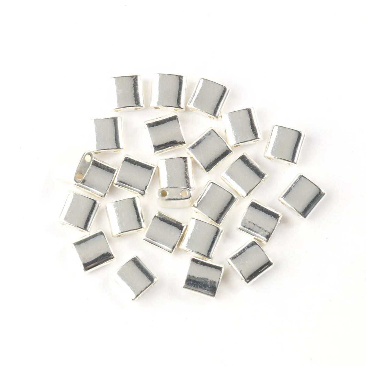 Rectangular Hematite Two-Hole Spacer Beads – Gold & Silver DIY