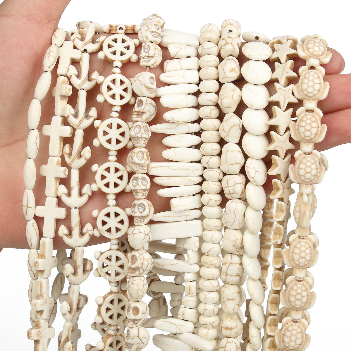 White Turquoise Natural Stone Beads 8mm – DIY Jewelry Making