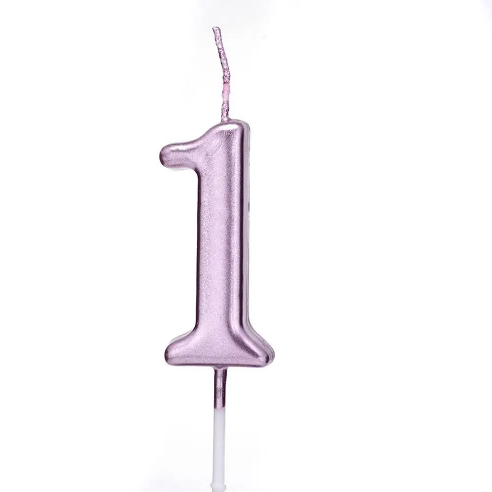 Silver Number Birthday Candle – Cake & Cupcake Topper