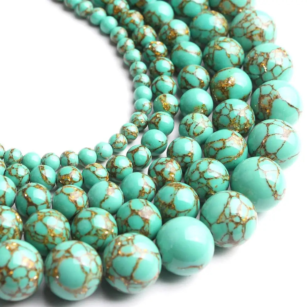 Shell Howlite Round Spacer Beads – DIY Jewelry Making 15"