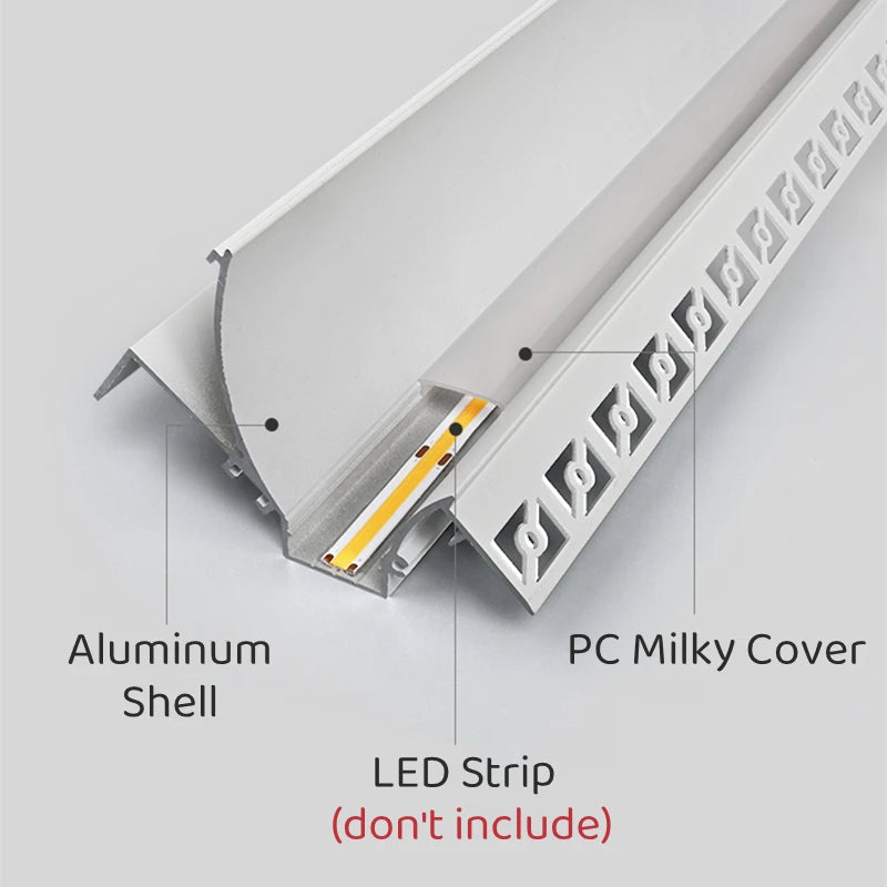 Trimless Recessed LED Aluminum Profile Channel 1M | 1–10pcs