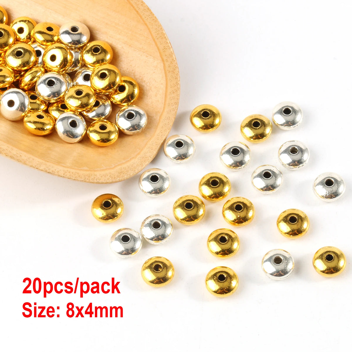 Metal Rhinestone Rondelle Spacer Beads – DIY Jewelry Making