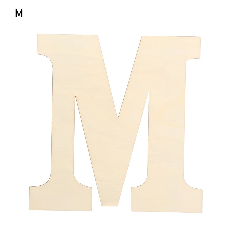 30cm Unfinished Wooden Letters – Blank Paintable DIY Wood Craft