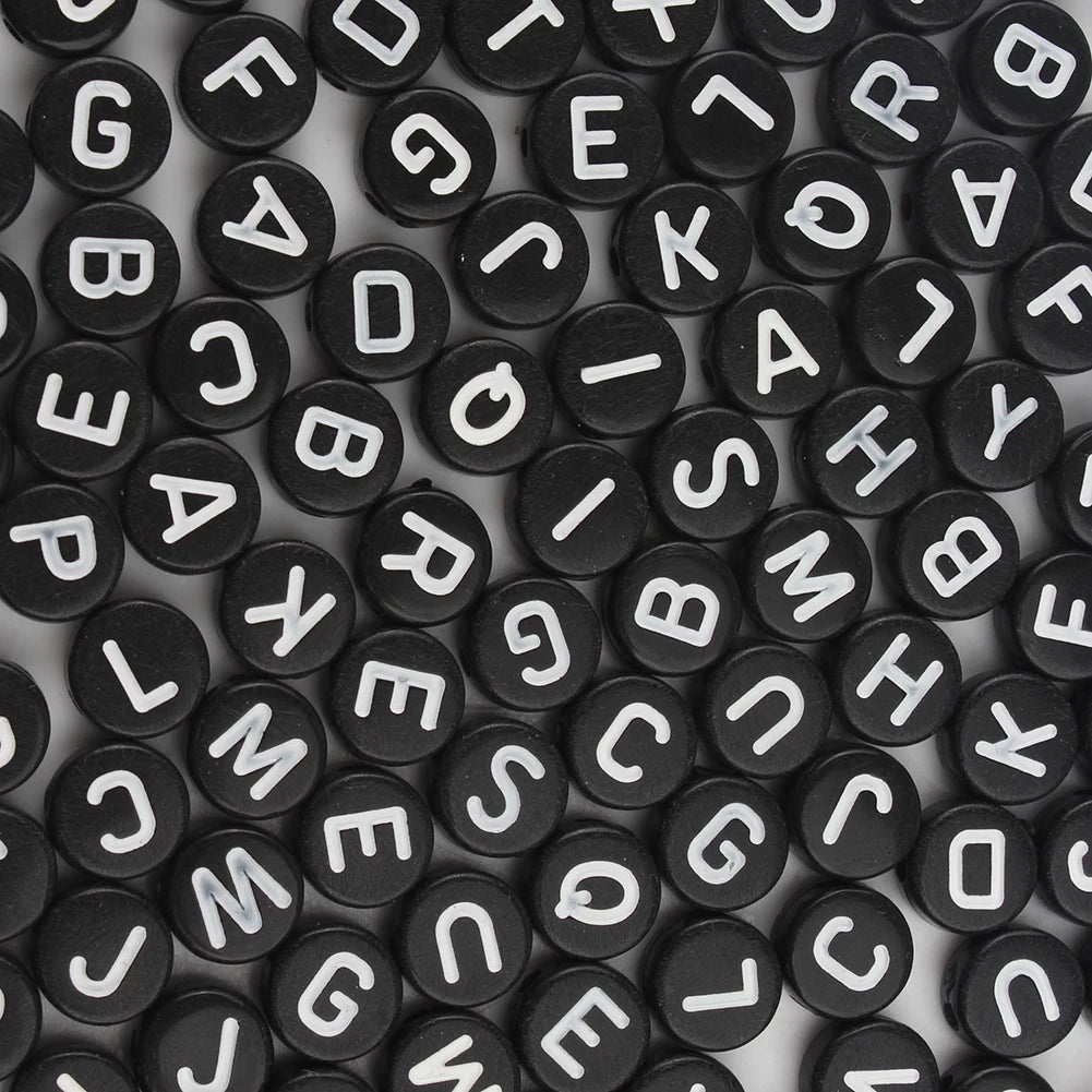 Pink Acrylic Letter Beads – Alphabet Spacer Beads for DIY Jewelry