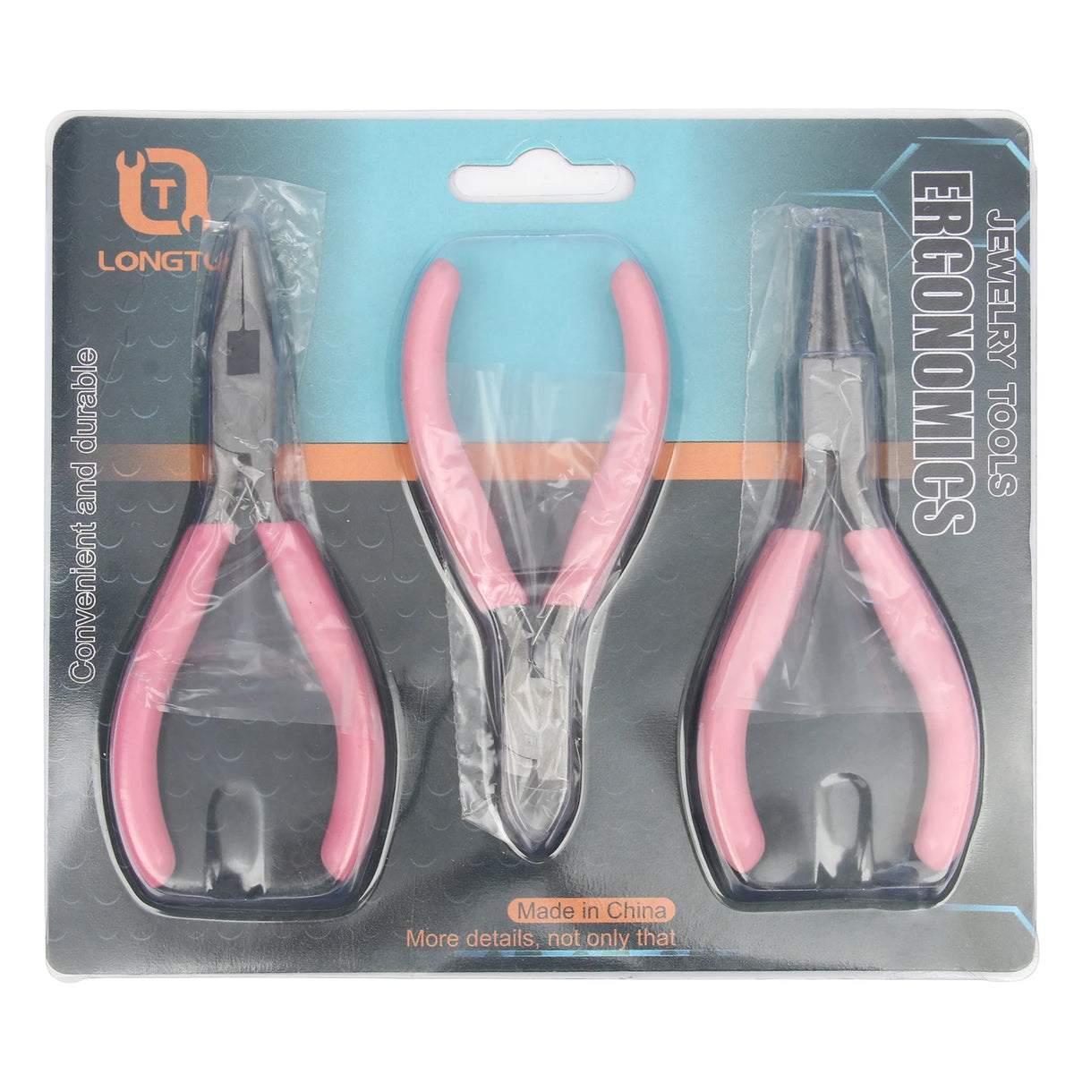 Pink Stainless Steel Jewelry Pliers Kit – DIY Beading Tools