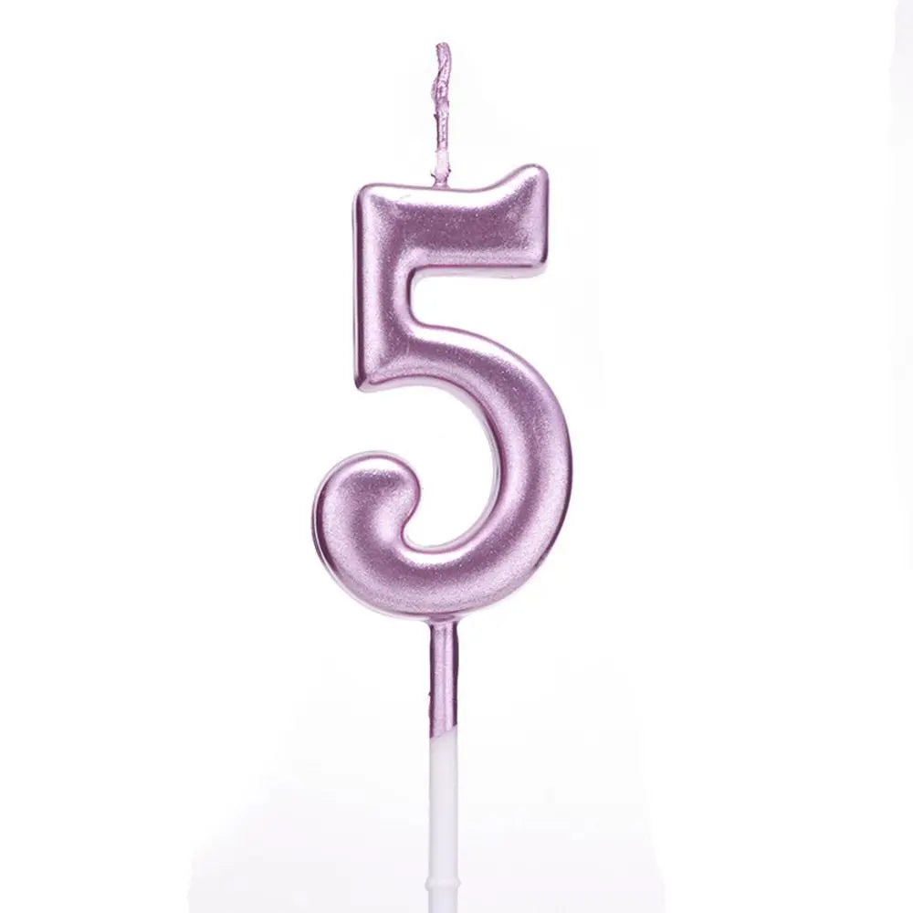 Silver Number Birthday Candle – Cake & Cupcake Topper