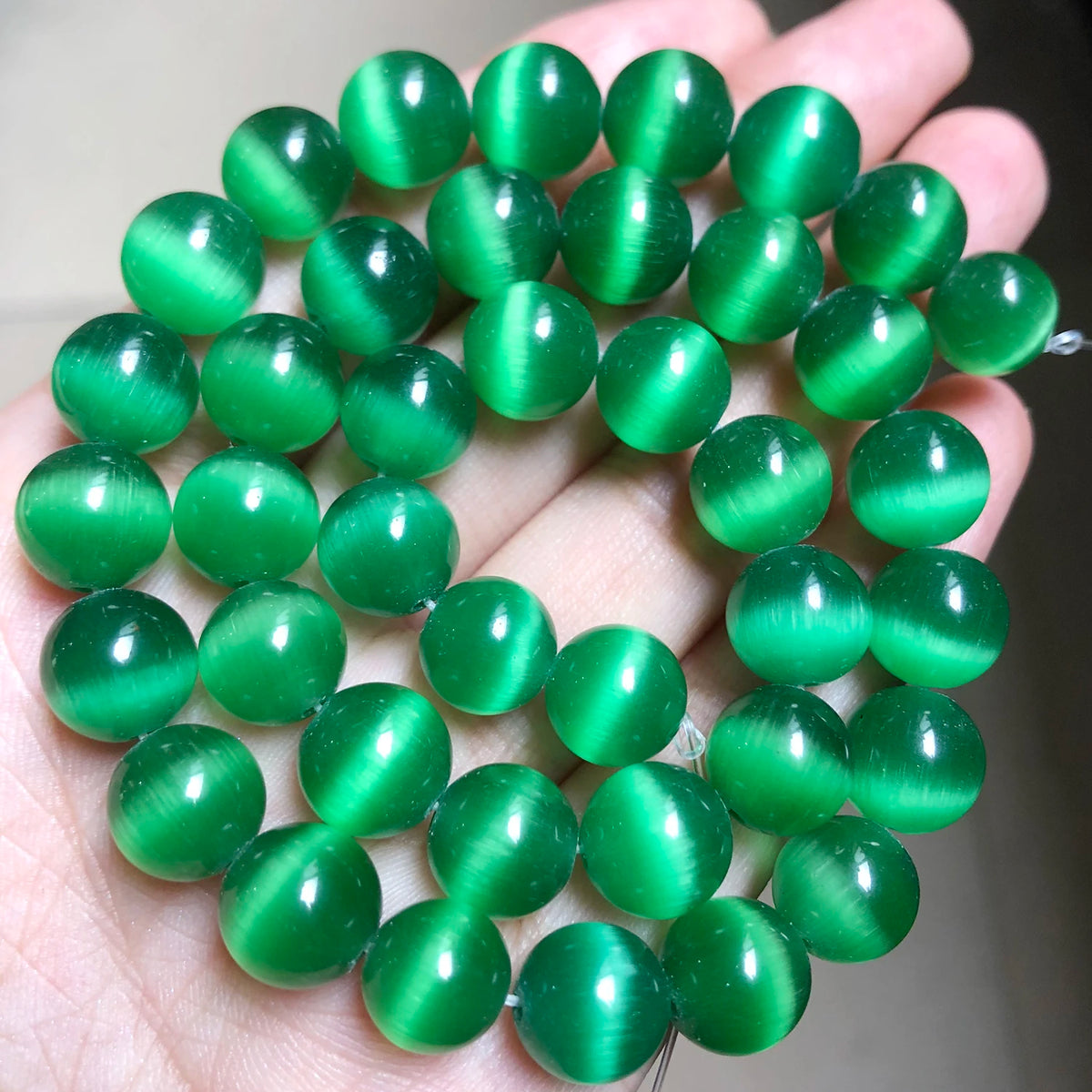 Pink Cat Eye Opal Glass Beads 4–12mm | DIY Jewelry Making