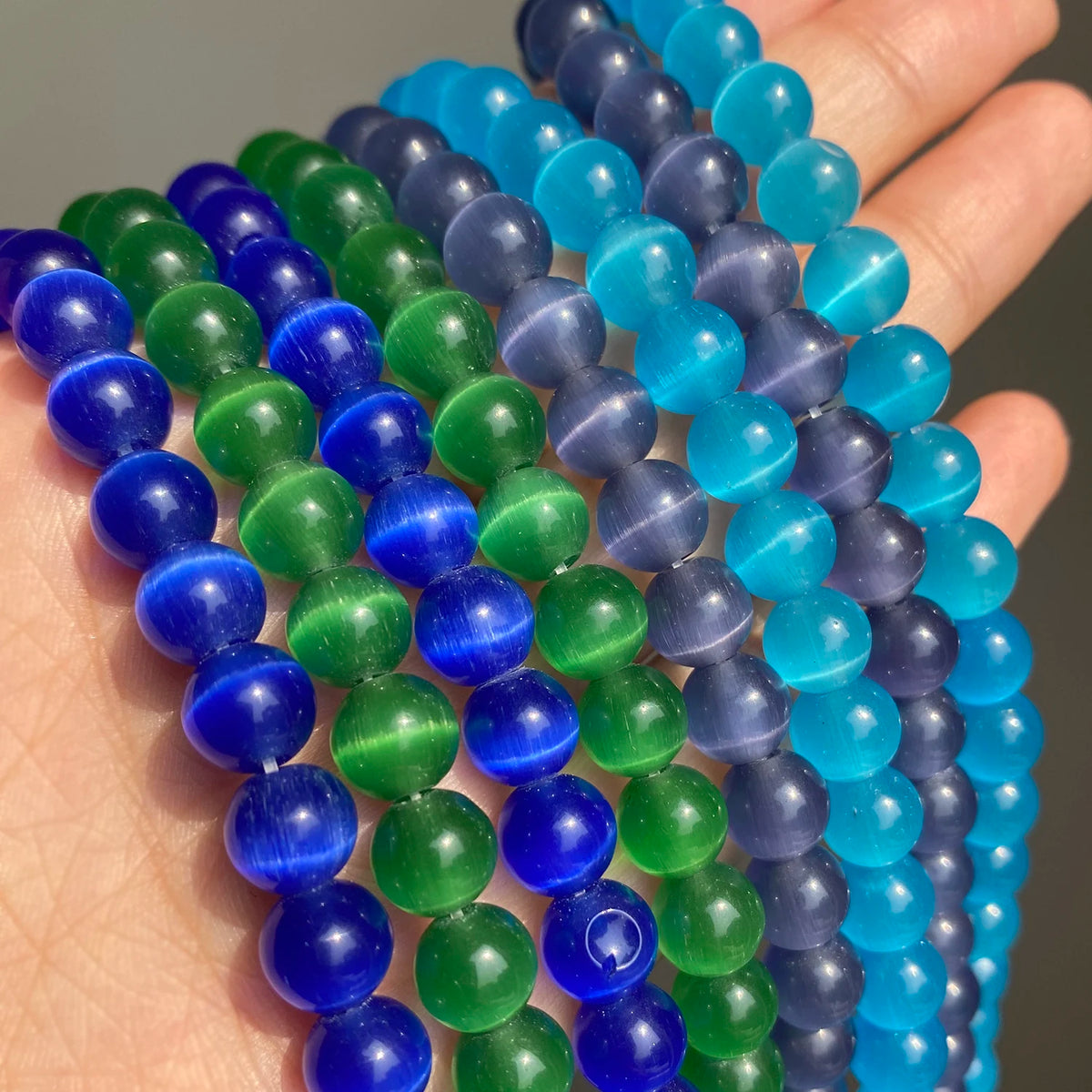 Pink Cat Eye Opal Glass Beads 4–12mm | DIY Jewelry Making