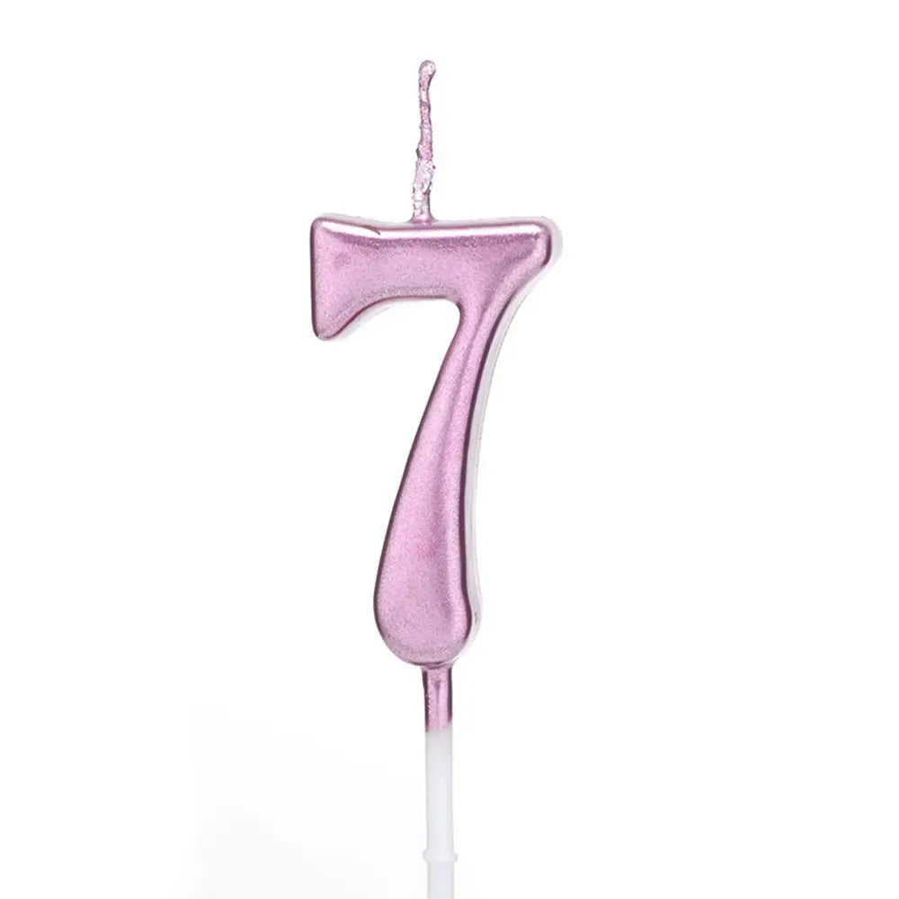 Silver Number Birthday Candle – Cake & Cupcake Topper