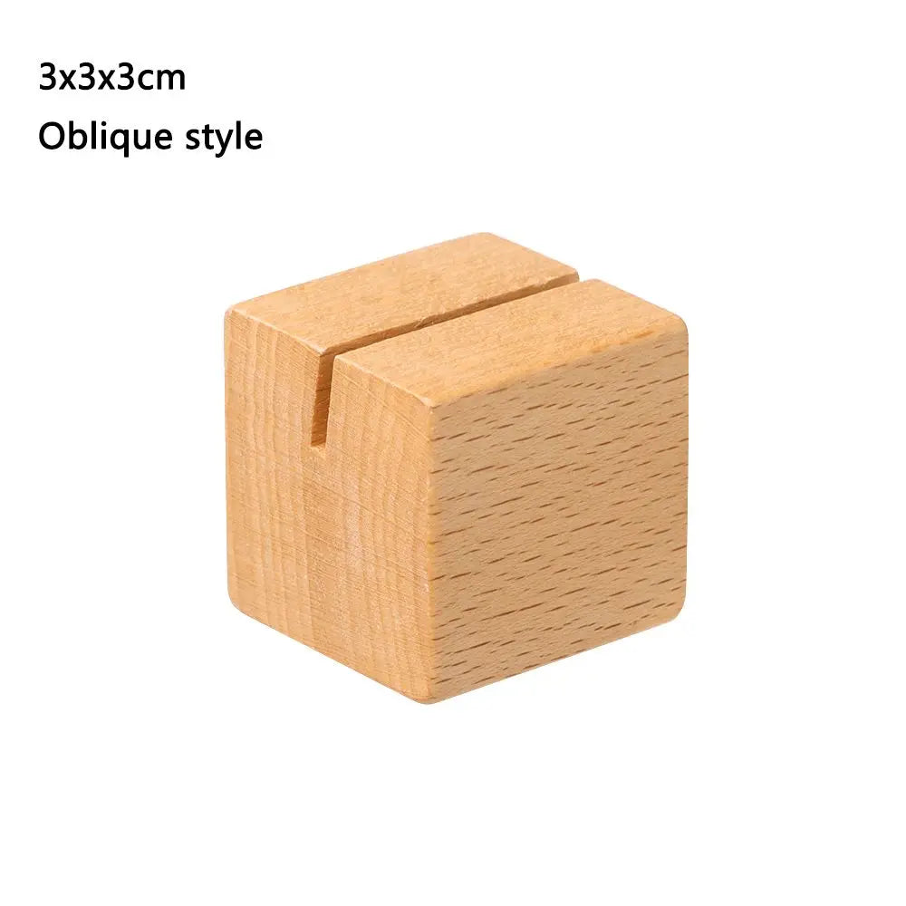 Wooden Stump Card Holder – Table Number & Photo Stand