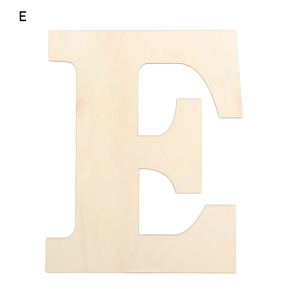 30cm Unfinished Wooden Letters – Blank Paintable DIY Wood Craft