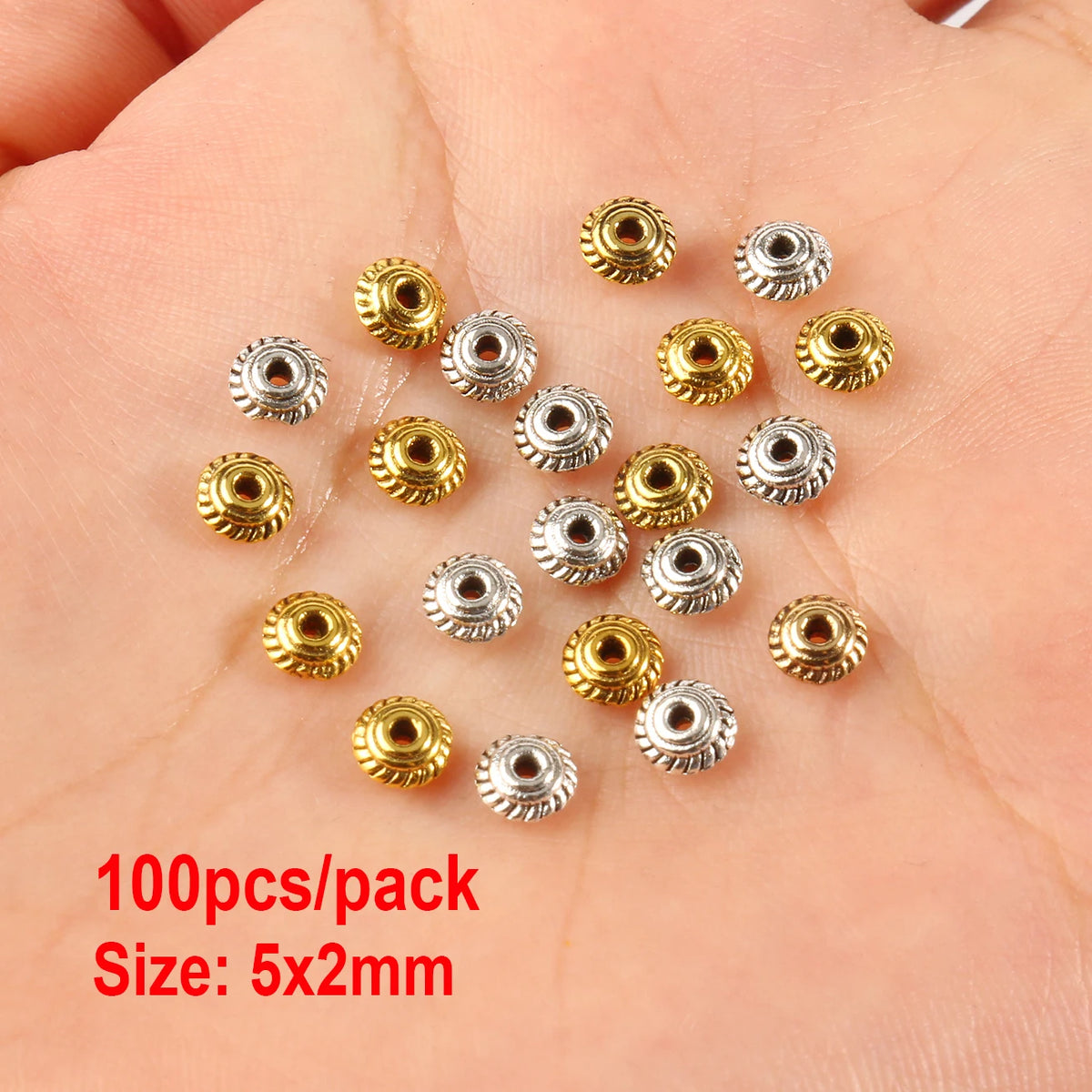 Metal Rhinestone Rondelle Spacer Beads – DIY Jewelry Making