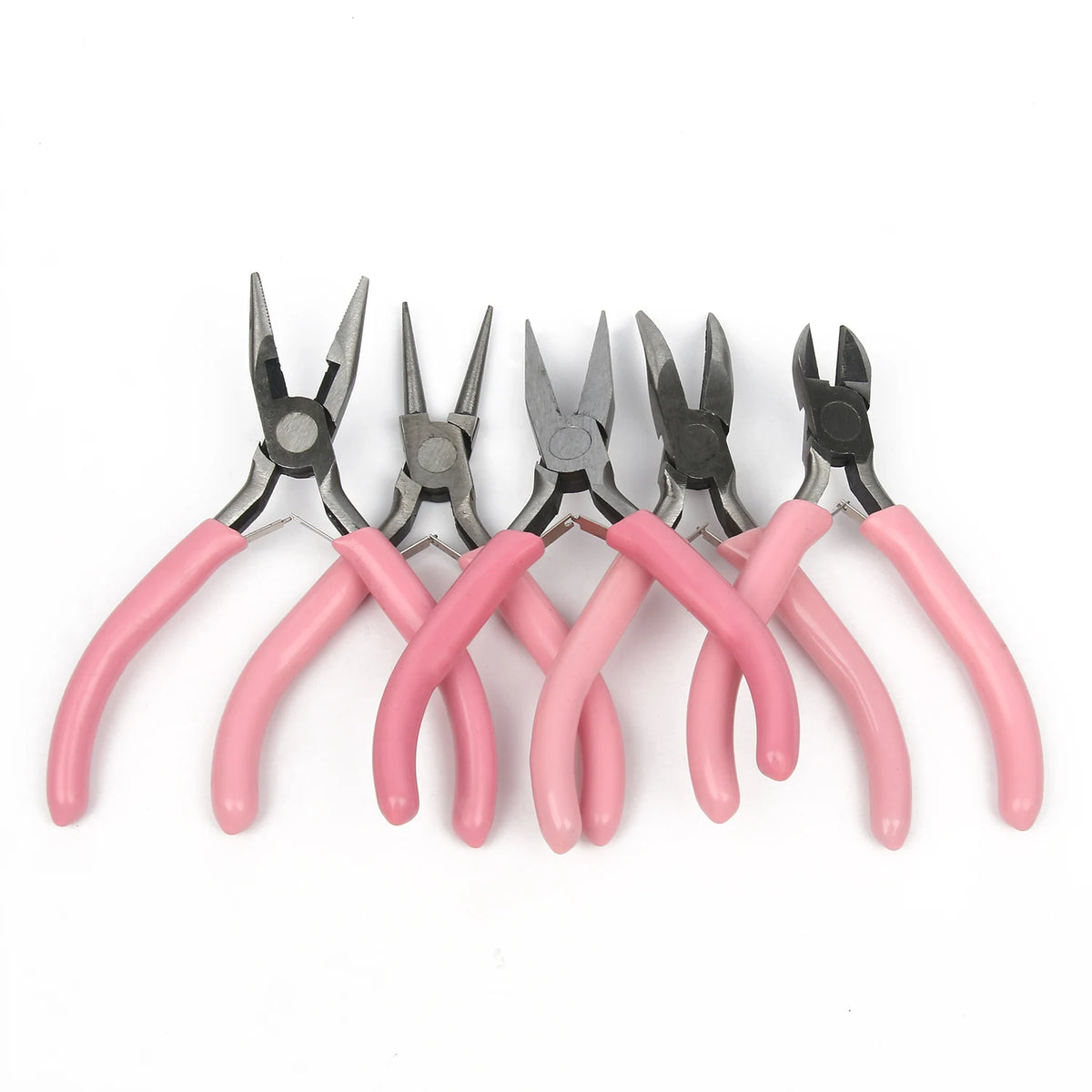 Pink Stainless Steel Jewelry Pliers Kit – DIY Beading Tools