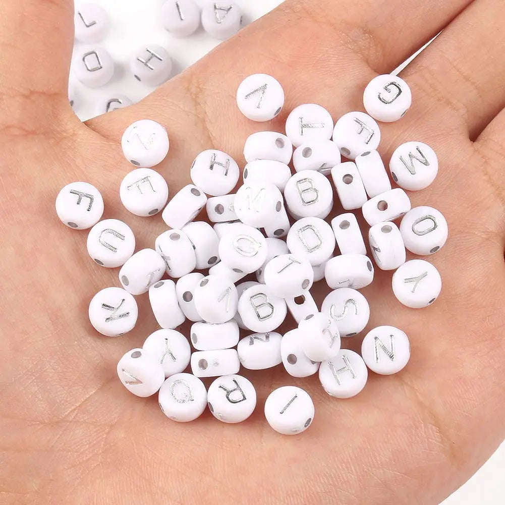 Pink Acrylic Letter Beads – Alphabet Spacer Beads for DIY Jewelry