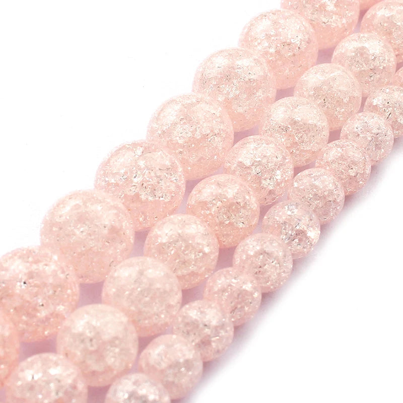 Snow Cracked Crystal Beads 6/8/10mm – Multicolor Quartz Strands