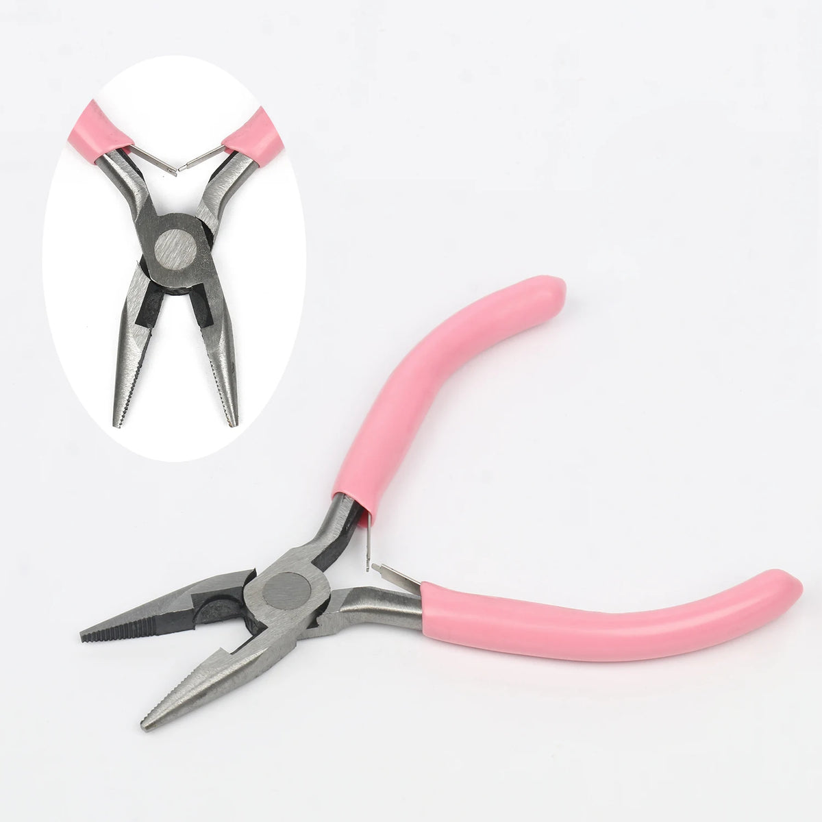 Pink Stainless Steel Jewelry Pliers Kit – DIY Beading Tools