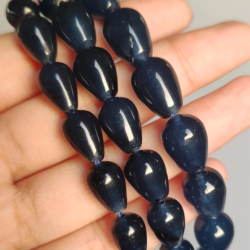 Waterdrop Natural Stone Beads – Jade Angelite Amazonite DIY