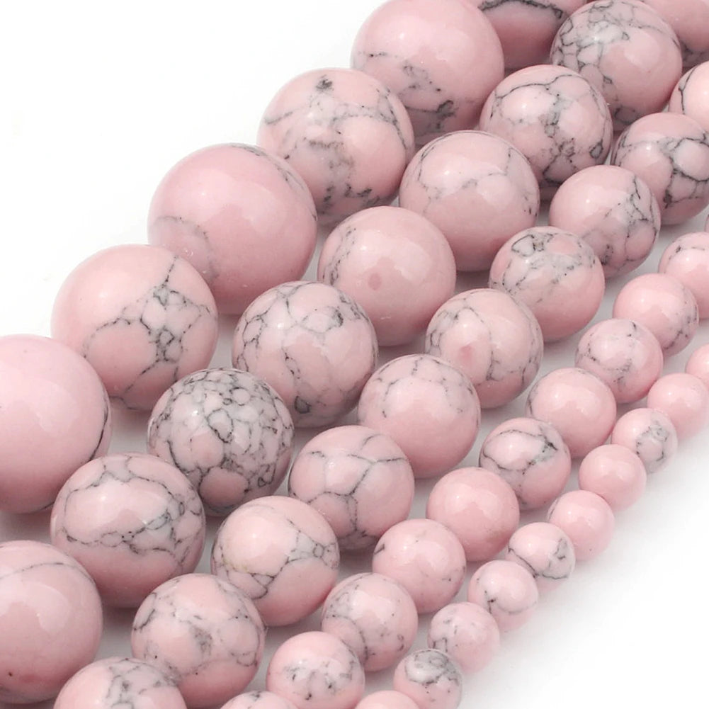 White Howlite Round Beads 4–12mm | 15" Strand Jewelry Making