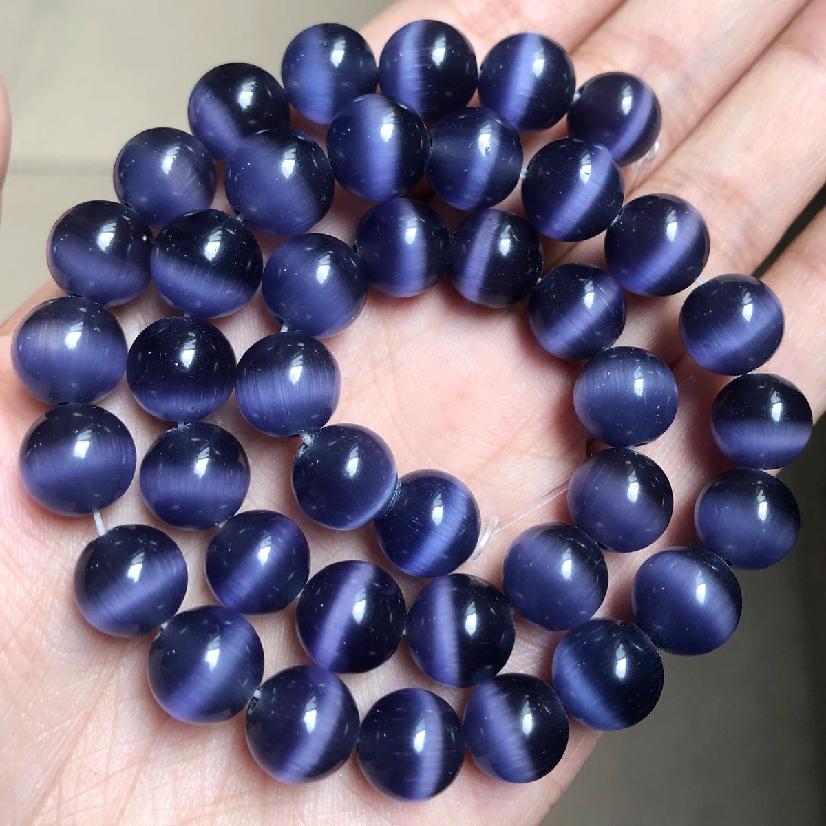 Pink Cat Eye Opal Glass Beads 4–12mm | DIY Jewelry Making