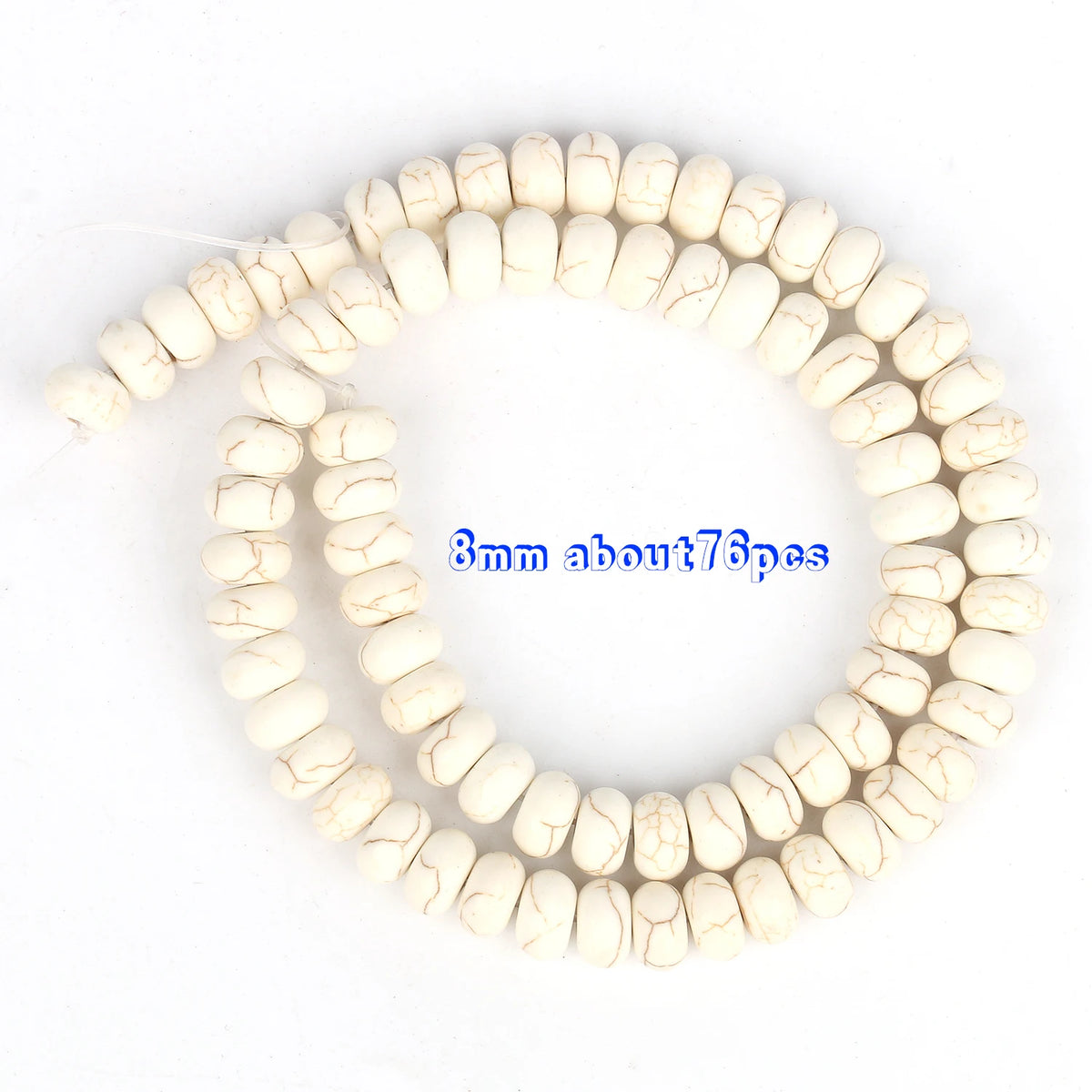 White Turquoise Natural Stone Beads 8mm – DIY Jewelry Making