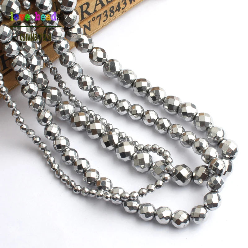 Silver-Plated Faceted Hematite Beads | DIY Jewelry Making
