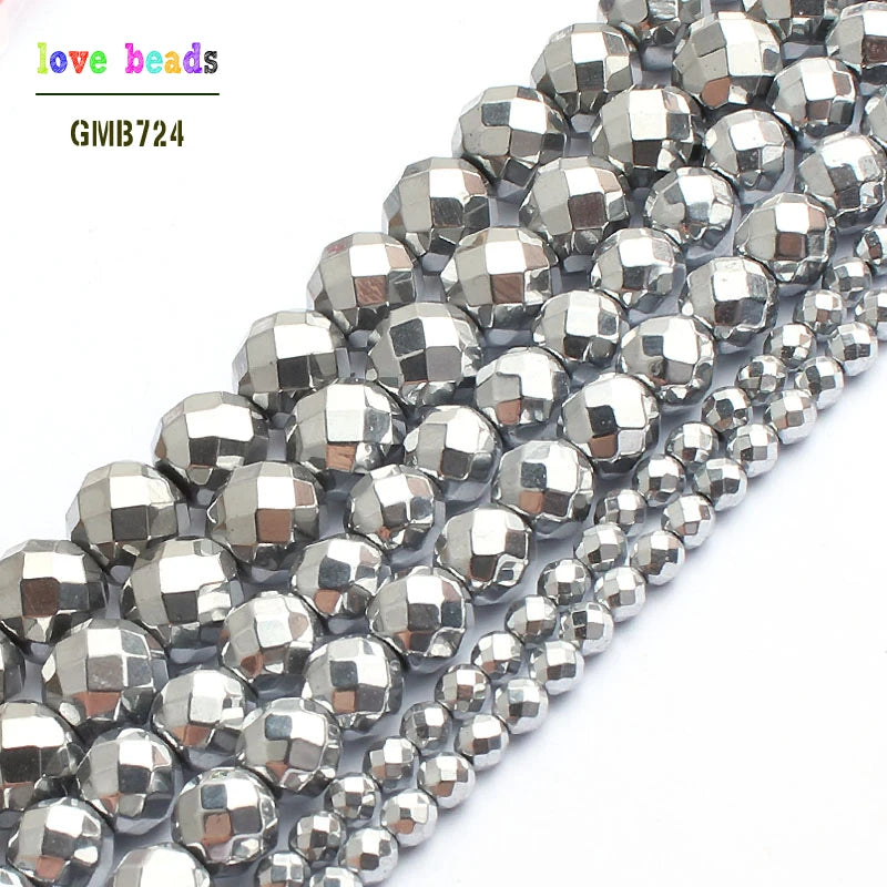 Silver-Plated Faceted Hematite Beads | DIY Jewelry Making