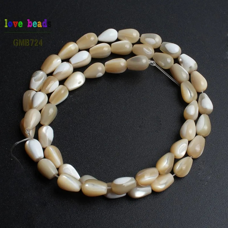 Trochus Shell Beads Water Drop Shape – DIY Jewelry Strand
