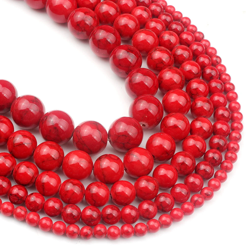 Shell Howlite Round Spacer Beads – DIY Jewelry Making 15"