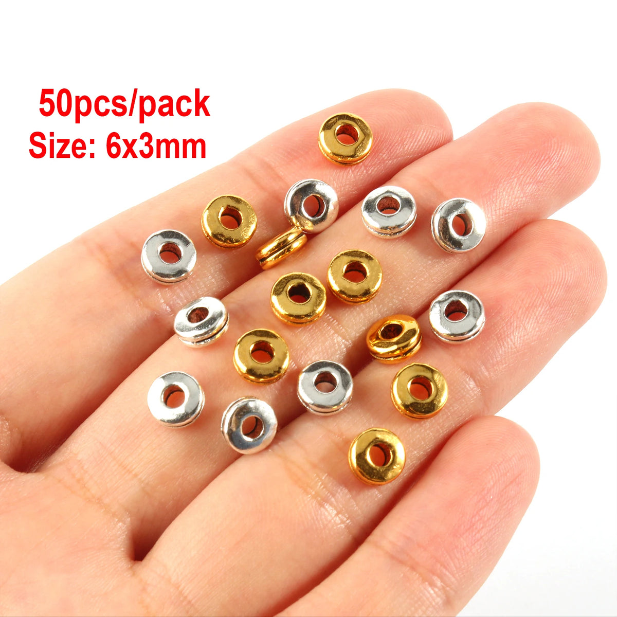 Metal Rhinestone Rondelle Spacer Beads – DIY Jewelry Making
