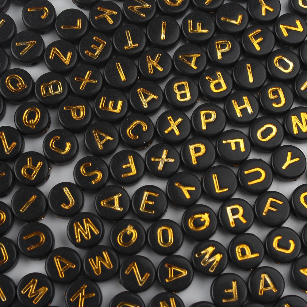 Pink Acrylic Letter Beads – Alphabet Spacer Beads for DIY Jewelry
