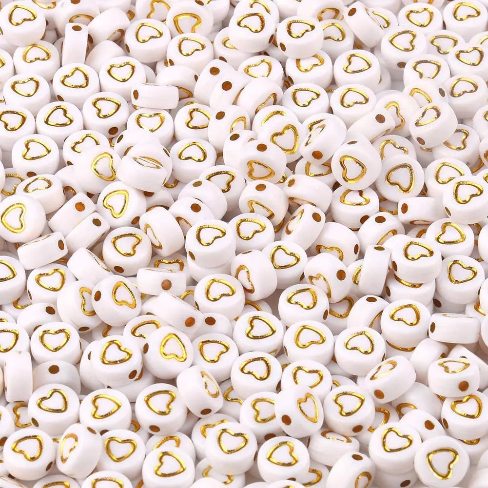 Pink Acrylic Letter Beads – Alphabet Spacer Beads for DIY Jewelry