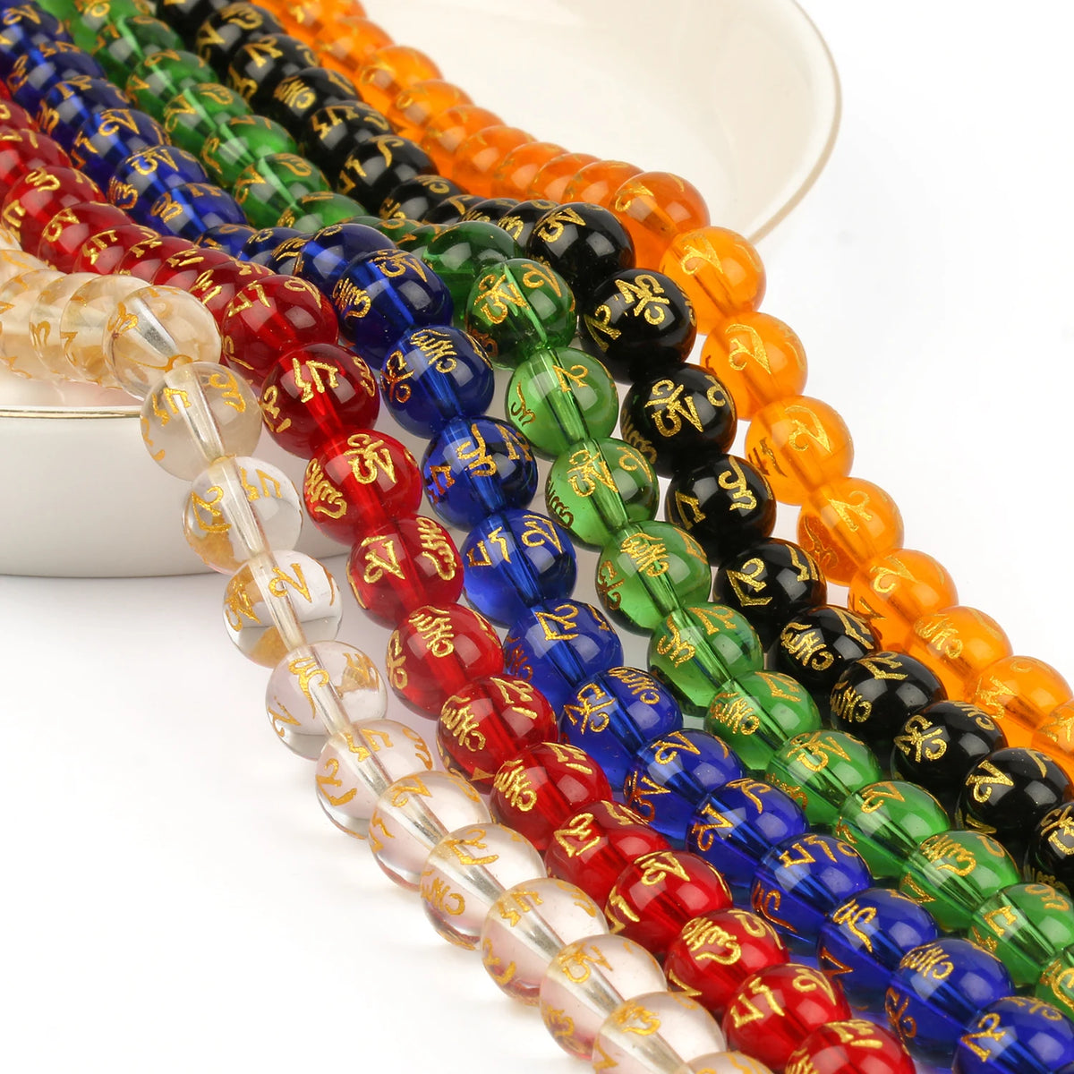 Six Word Mantra Prayer Beads 6/8/10mm – DIY Jewelry Making