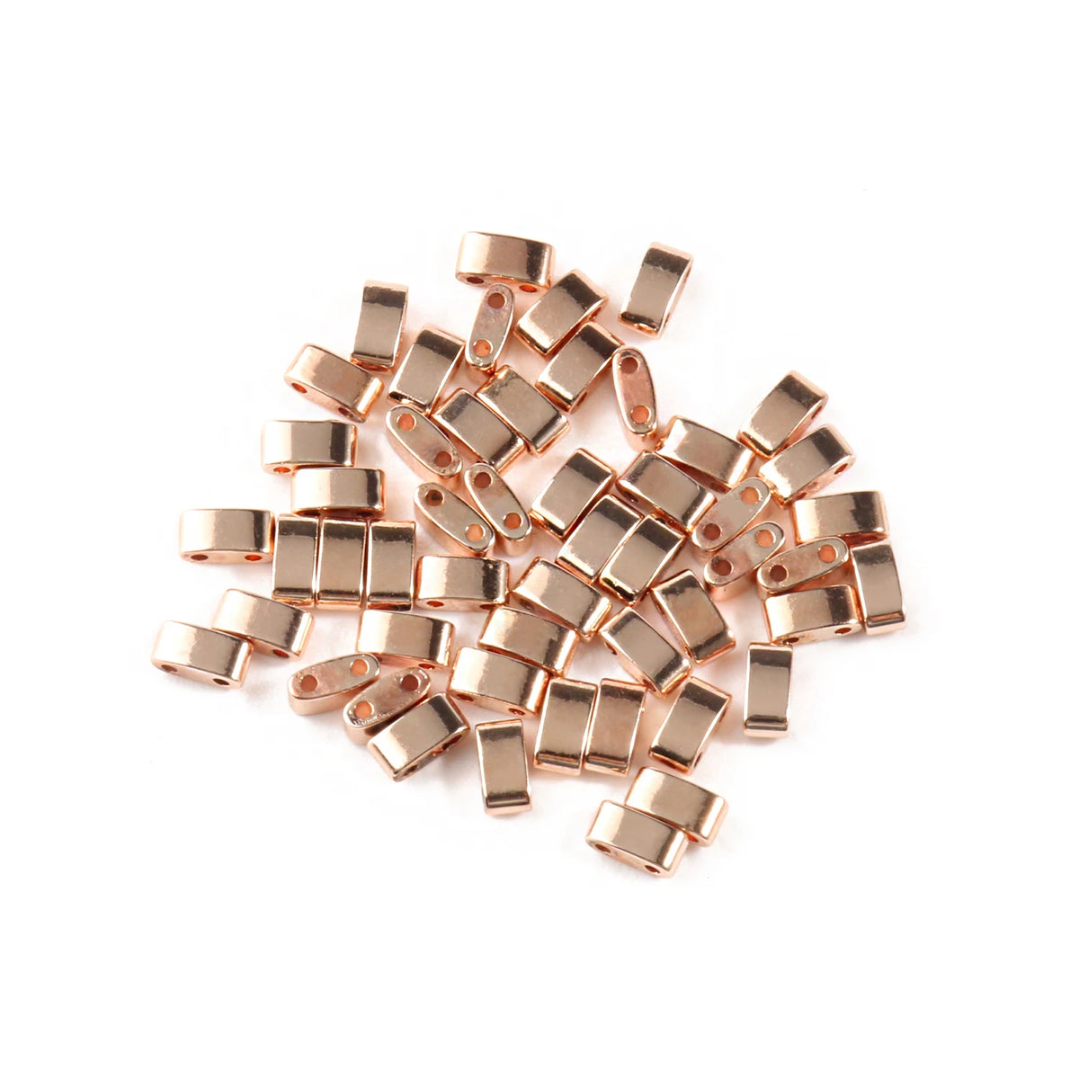 Rectangular Hematite Two-Hole Spacer Beads – Gold & Silver DIY