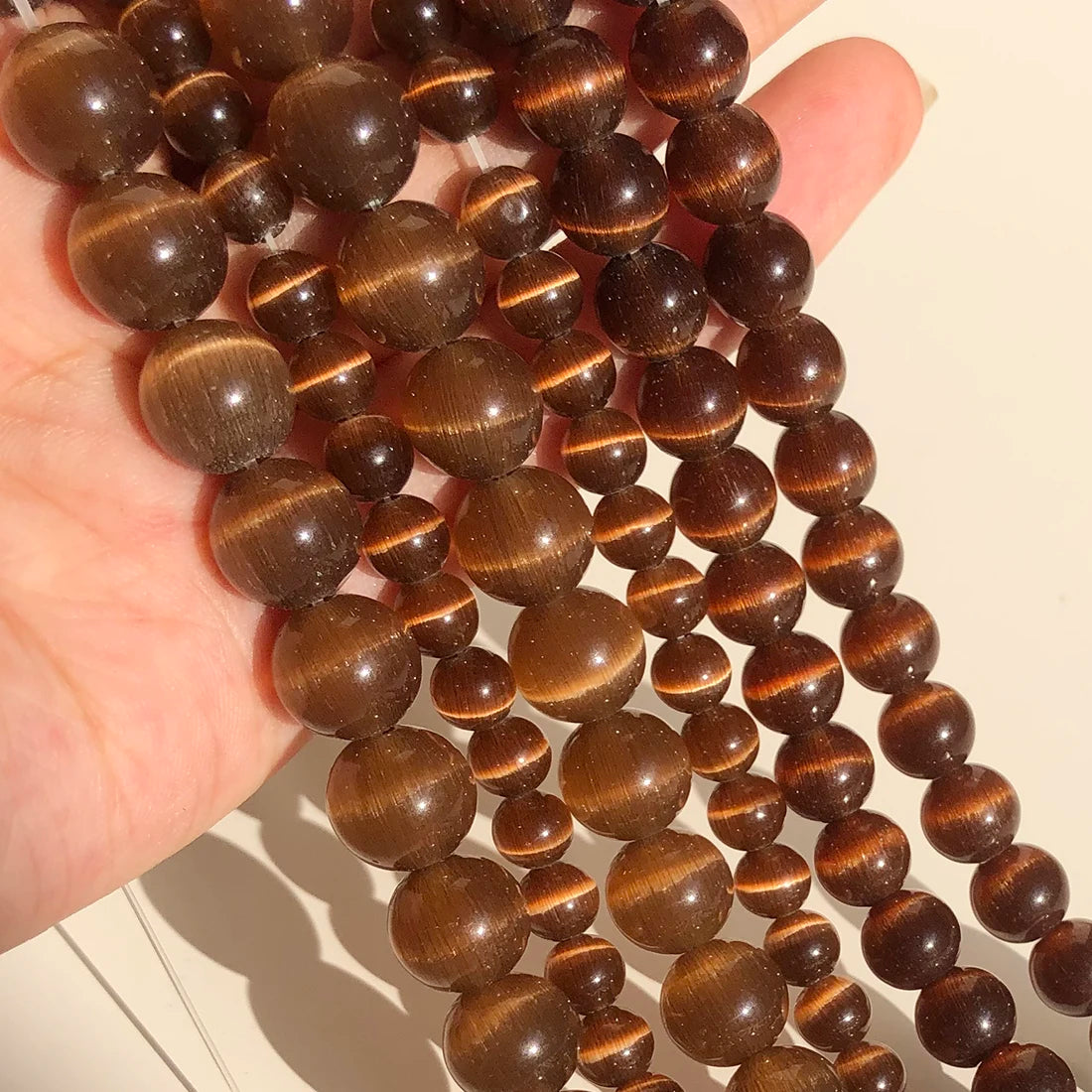 Pink Cat Eye Opal Glass Beads 4–12mm | DIY Jewelry Making