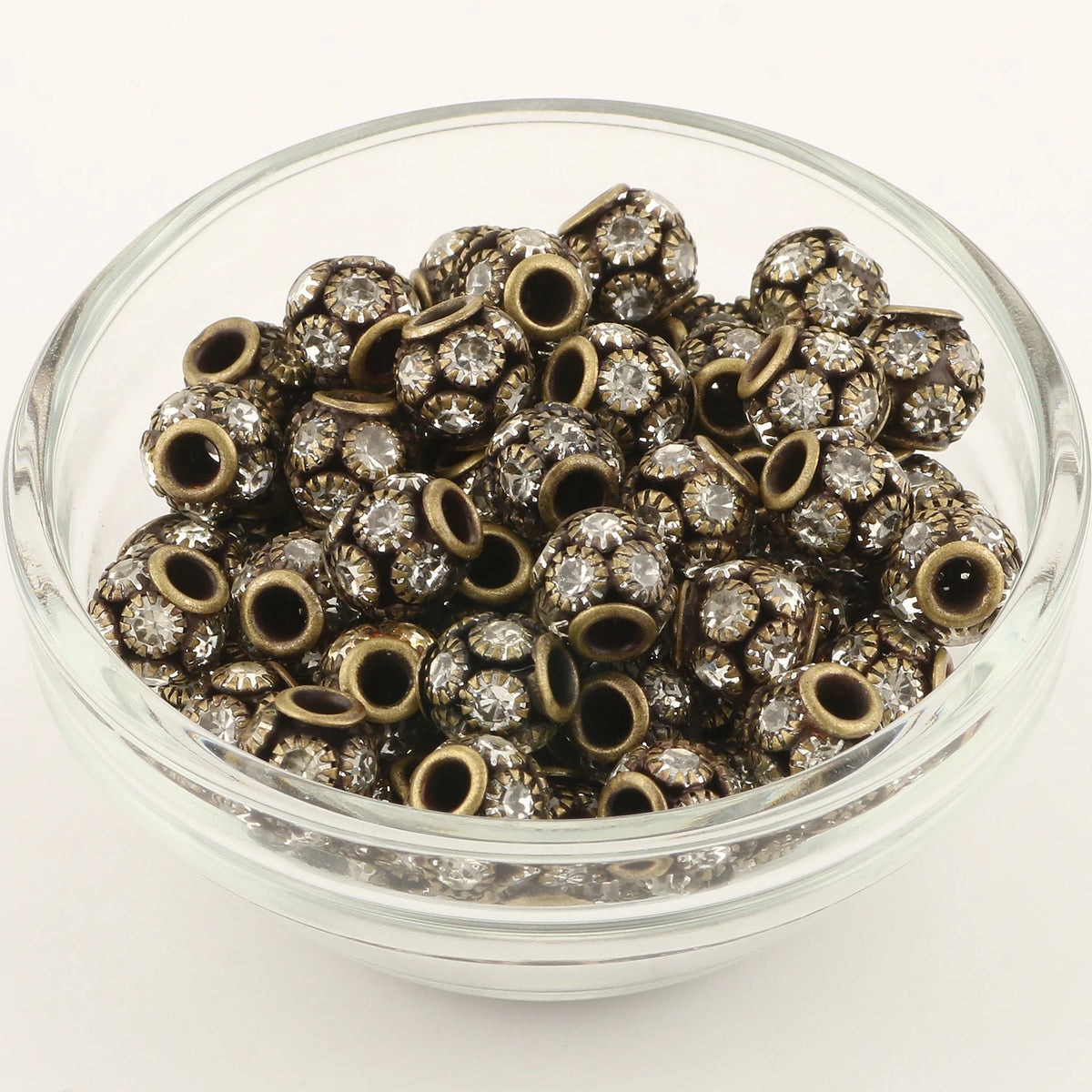 Rhinestone Crystal Ball Spacer Beads 8/10/12mm – Big Hole DIY