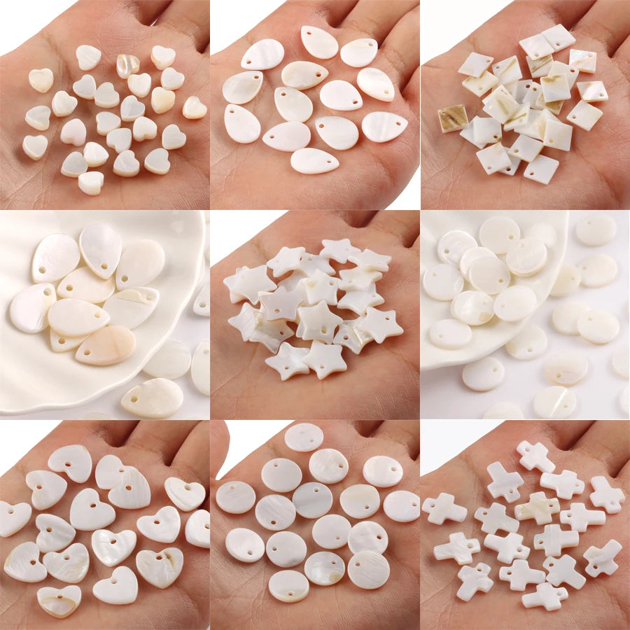 Mother of Pearl Shell Charms 30pcs – DIY Jewelry Pendants