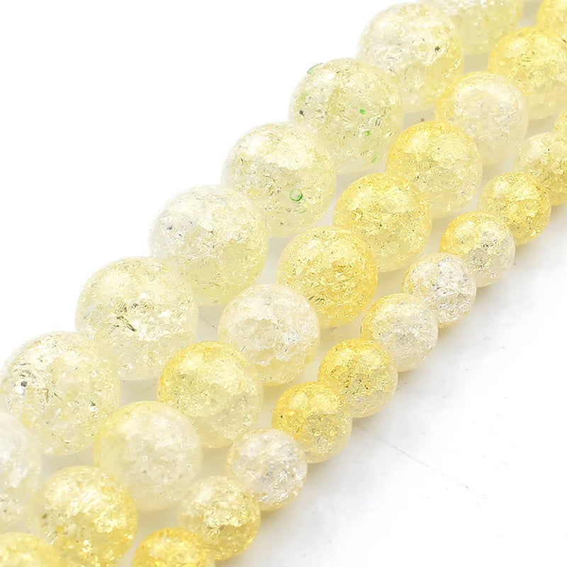 Snow Cracked Crystal Beads 6/8/10mm – Multicolor Quartz Strands
