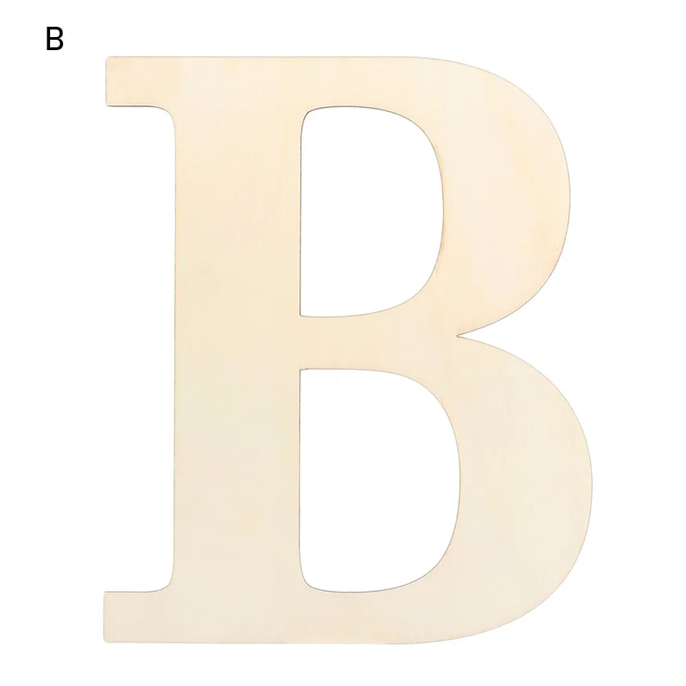 30cm Unfinished Wooden Letters – Blank Paintable DIY Wood Craft