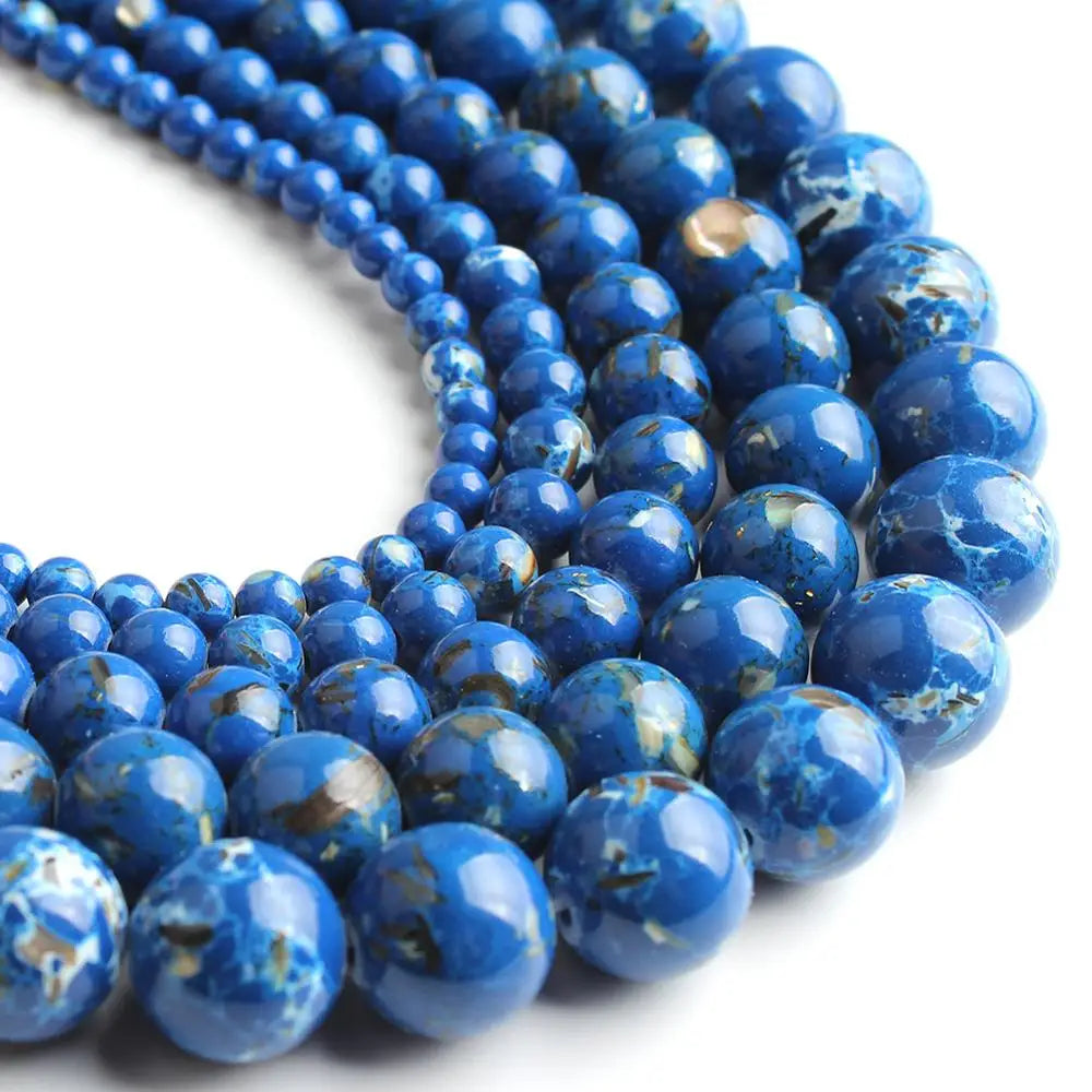 Shell Howlite Round Spacer Beads – DIY Jewelry Making 15"