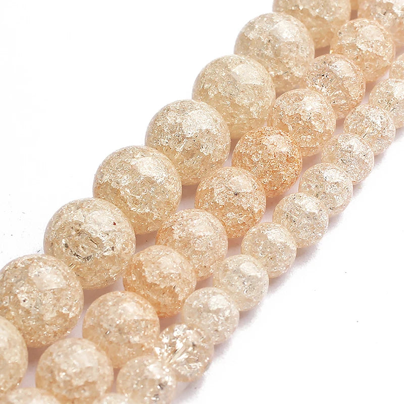 Snow Cracked Crystal Beads 6/8/10mm – Multicolor Quartz Strands